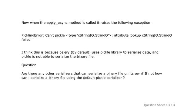 Django : how to serialize binary files to use with a celery task смотреть онлайн