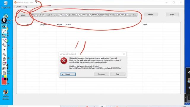 MI flash tool error solve very easy | unhandled exception has occurred in your application смотреть онлайн