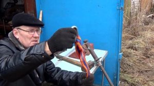 Лебёдка из лома.Дедовский метод.