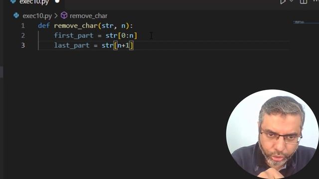 Python Exercise 10: Remove nth character from string | split string in Python | python problems смотреть онлайн