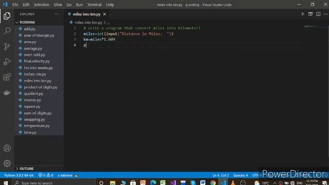 Python Program | To Convert Miles into Km | Python Examples смотреть онлайн