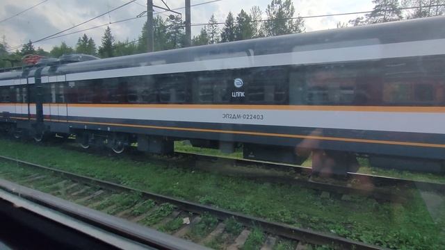 Новая ЭП2ДМ-0224 ЦППК для МЦД 4. станция Поточино на подъездном пути. смотреть онлайн