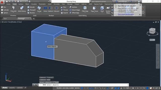 AutoCAD 2016 3D Exercise 6 смотреть онлайн