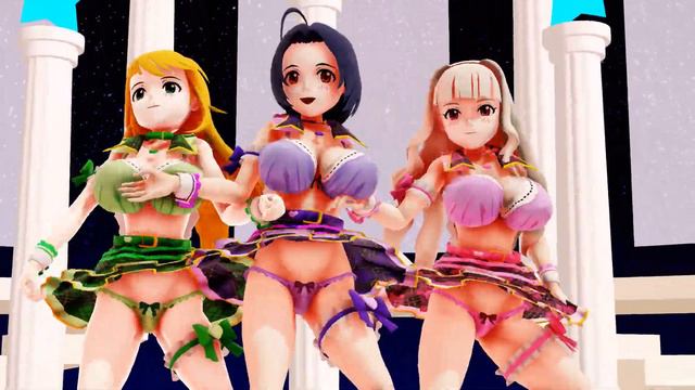 【MMD】アイマス 美希、あずさ、貴音 で虎視眈々 смотреть онлайн