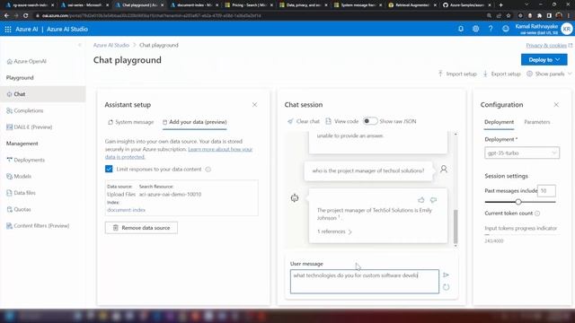 Azure OpenAI - Chat with Your Own Data смотреть онлайн