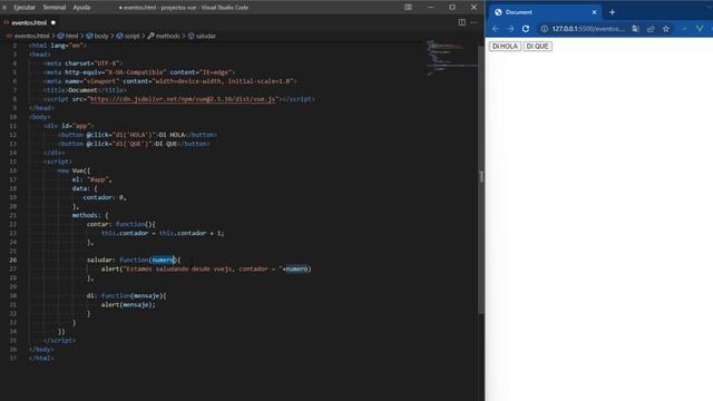 #08 | Manejo de eventos | v-on | Curso Vue js en Español смотреть онлайн