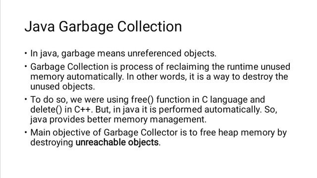 Keywords and Garbage Collector in Java смотреть онлайн