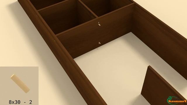 Сборка Книжного шкафа КШ 2 смотреть онлайн