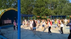 Утренняя гимнастика в лагере «Солнечный» г.Святогорск