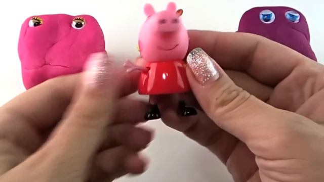 Play Doh Surprise Pepa Pig Smurfs Planes Angry Birds by Eggs and Toys TV смотреть онлайн