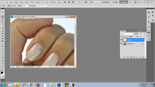 Como fazer a unha no PhotoShop CS5. смотреть онлайн