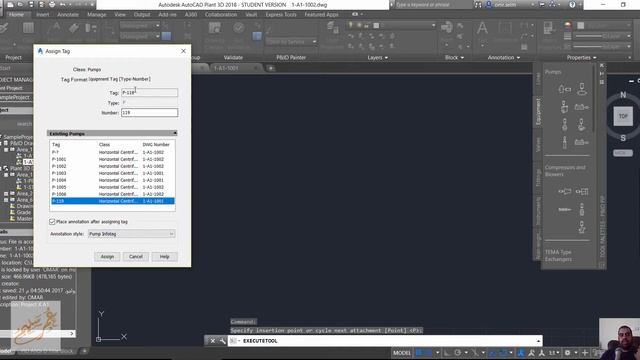 14 AutoCAD Plant 3D ASSIGN SAME TAG TO EQUIPMENT смотреть онлайн