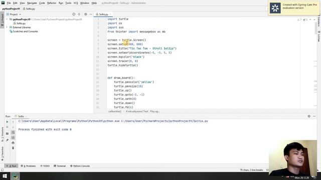 Creating Tic-tac-toe using turtle graphics in Python смотреть онлайн