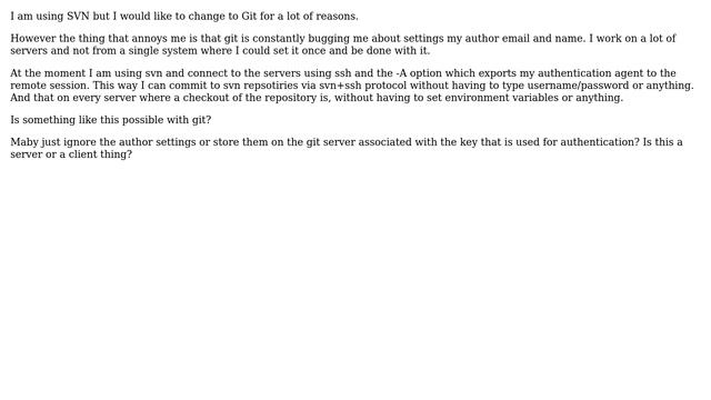 Is it possible to use git without git author settings? смотреть онлайн