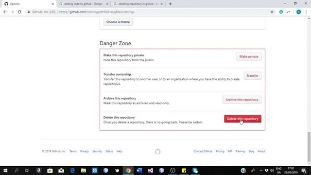 Deleting a Repository Github 2019 смотреть онлайн