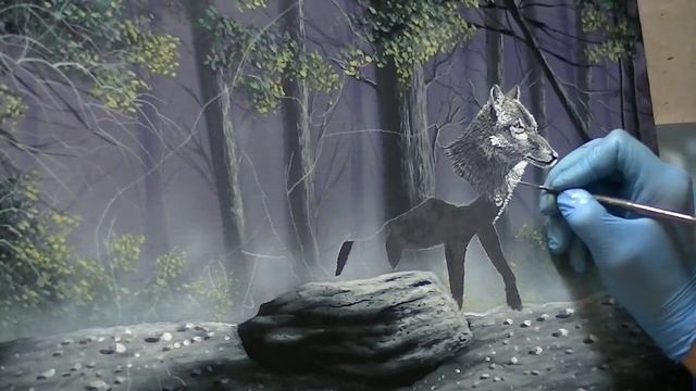 #19 How to Paint Wolf Pack | Acrylic Painting Tutorial | Marc Harvill Art смотреть онлайн