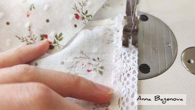 Как пришить кружево к низу изделия чисто и красиво. смотреть онлайн