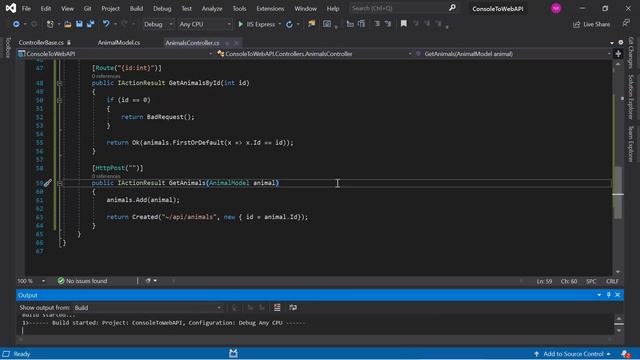 Return 201 Status Code | 201 created, createdataction | ASP.NET Core 5.0 Web API Tutorial смотреть онлайн