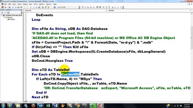 An auto-backup of ALL your database objects with VBA смотреть онлайн