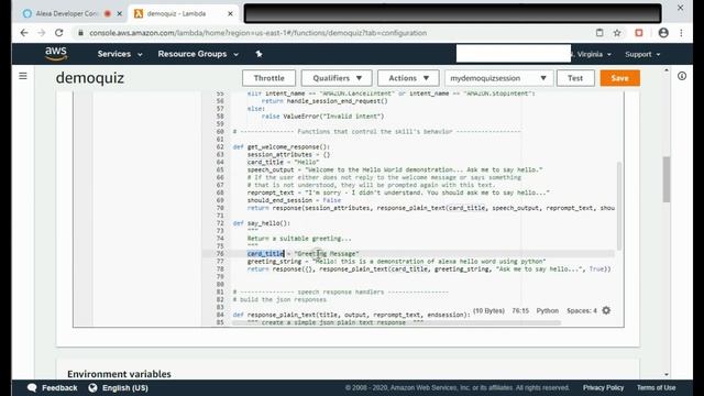 Hello World - How to Make an Alexa Skill with Python part 2 смотреть онлайн