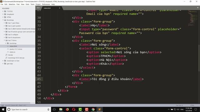 Bài 7: Form trong Bootstrap смотреть онлайн
