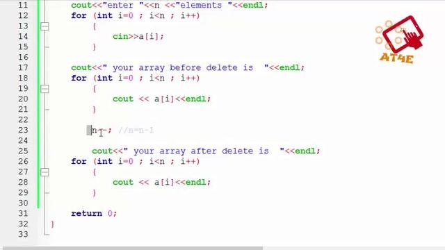 data structures deleting elements from an array ( delete Begin , End and any Position ) смотреть онлайн
