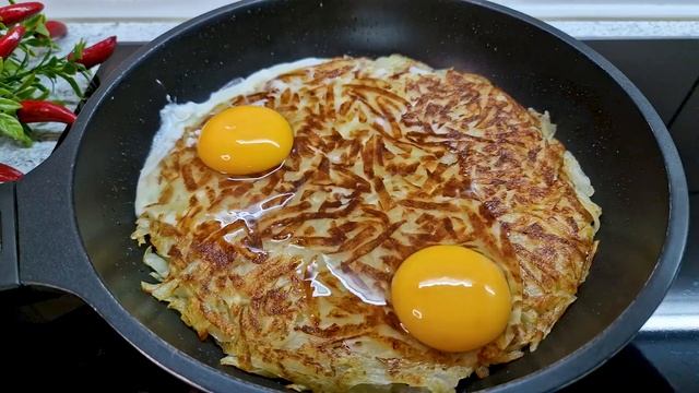 Nur 3 Zutaten! Schnelles Frühstück in 5 Minuten! Ein sehr einfaches und leckeres Rezept смотреть онлайн
