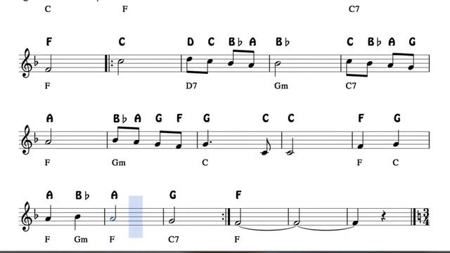 Angels We Have Heard On High Notes Sheet Music for Flute Violin Oboe Voice Easy Christmas Song смотреть онлайн