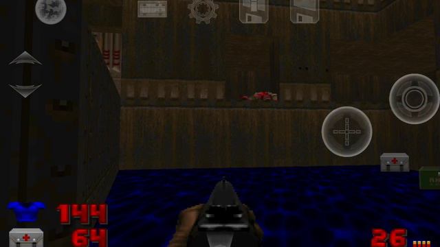 Как пройти третий уровень игры Дум 2 DOOM2 на Андроиде, первый эпизод 1, карта E1M03 - е1m03 - е1м03