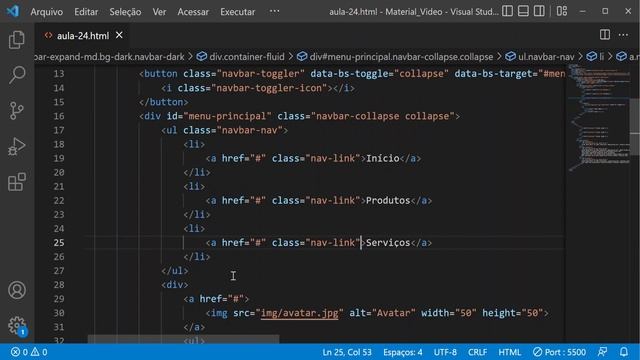 Aula 24 - Bootstrap - Barra de Navegação e Abas смотреть онлайн