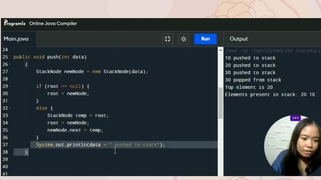 Stack Implementation using a Linked List in Java смотреть онлайн