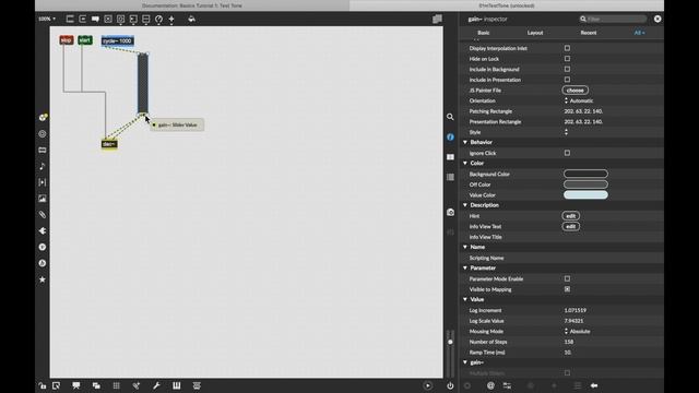 Max/Msp/Jitter - MSP урок 1.  Пробуем звучать. Базовые объекты. Test Tone. ?