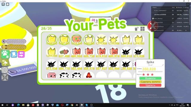 взломали огромный сундук и получили радужных петов Pet Simulator! roblox смотреть онлайн