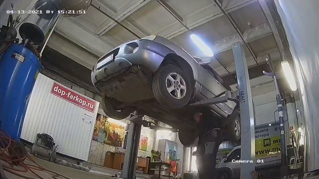 Установка фаркопа на Hyundai Santa Fe 2003 год. Leader Plus, арт. Н205-А смотреть онлайн