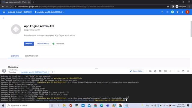 App Engine: Qwik Start - Python #qwiklabs #gcp #quests #GSP070 смотреть онлайн