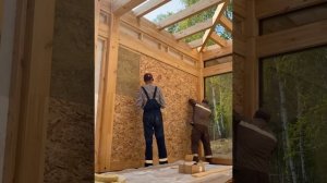 Утепление стен фахверка