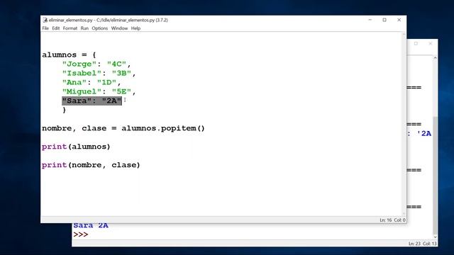 Python - Nivel 20 - Reto 12 - Eliminando elementos. Métodos pop y popitem смотреть онлайн