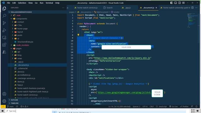 Add Google Analytics and Google Search Console Scripts to NextJS App - Campsite Coders смотреть онлайн