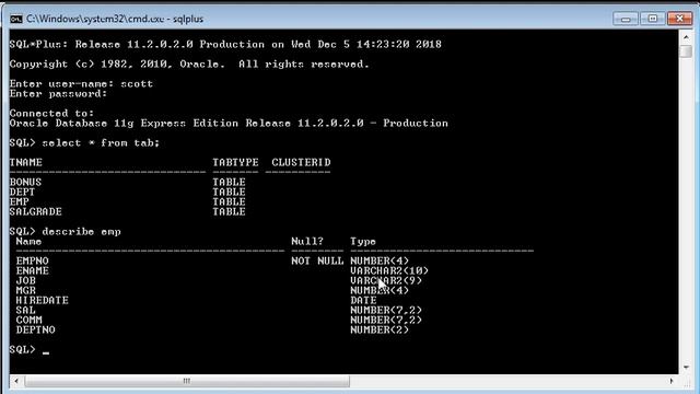 Day-2:Connect to Oracle Sql Plus and fetch Records (hindi) смотреть онлайн