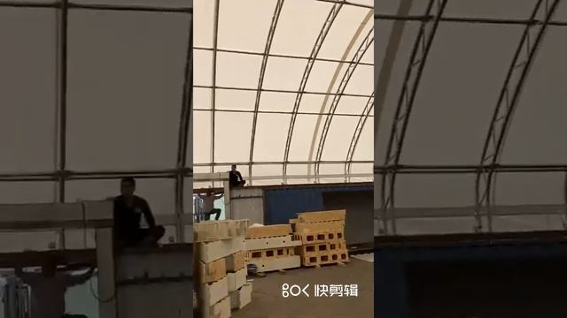 40 Foot Shipping Container Shelter Tent , Container Cover And Canopy For Storage Cargo