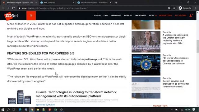 WordPress to Have Builtin SiteMap from version 5.5 смотреть онлайн