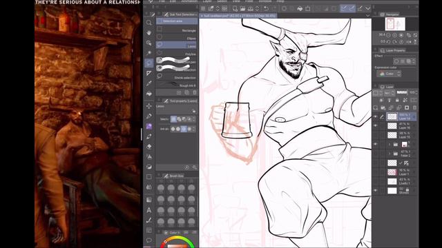 Lineart Timelapse - Dragon Age Inquisition Fan Art смотреть онлайн