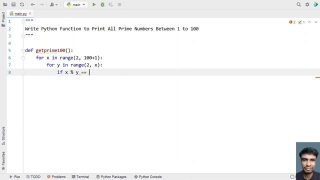 Write Python Function to Print All Prime Numbers Between 1 to 100 смотреть онлайн
