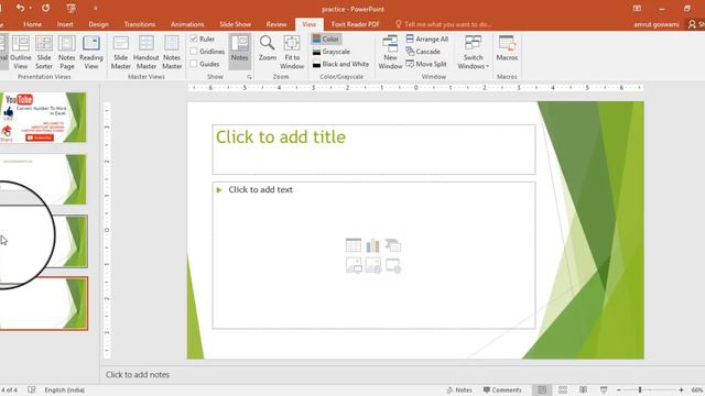 View Menu in PPT | Microsoft Power Point Presentation in gujarati Tutorial | Amrutgiri Goswami смотреть онлайн