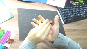 СОЛНЕЧНАЯ СИСТЕМА ИЗ ПЛАСТИЛИНА,МАКЕТ.