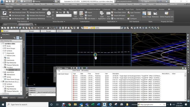 intersection Design using Civil 3D Corridors смотреть онлайн