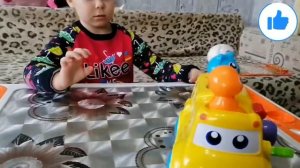 РАСПАКОВКА с Иришей. - Музыкальный Автобус. Музыкальная Игрушка для малышей.