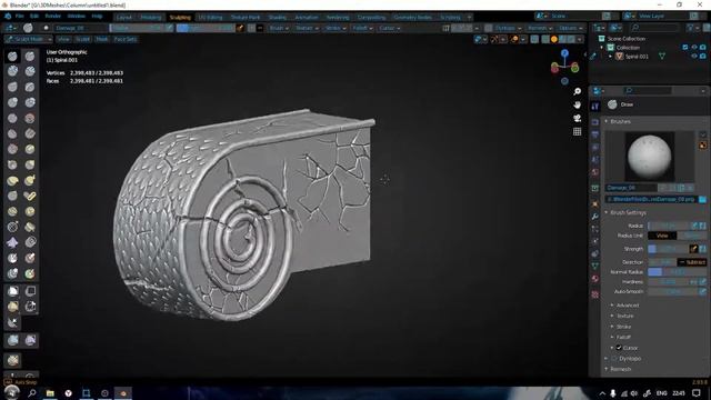 Speed Sculpt, Retop, Bake - АНТИЧНОЙ КОЛОННЫ ДЛЯ ИГРЫ(Game Ready) В BLENDER смотреть онлайн