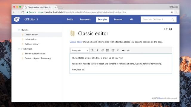 CKEditor 5 - Editor growing with content смотреть онлайн
