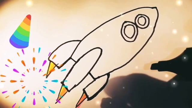 Bolalar uchun raketa rasm chizish/Drawing a rocket for children/Рисуем ракету для детей. смотреть онлайн